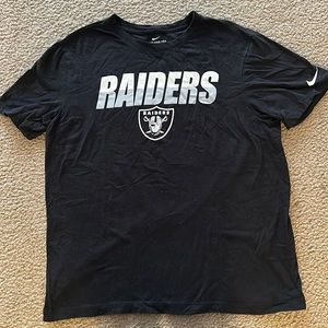 Nike Black Raiders Graphic T-Shirt with White Logo